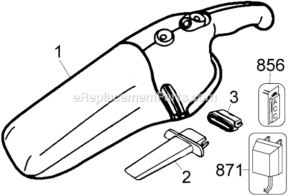 Page A Diagram and Parts List for CHV4800  Black and Decker Hand Vacuum